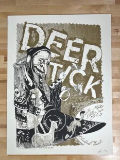 Deer Tick - 2013 Moon Light Speed Press Poster Denver, CO Colorado