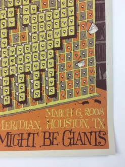 They Might Be Giants - 2008 Todd Slater Poster Houston, TX Meridan
