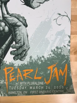 Pearl Jam - 2020 Shawn Byous Poster Hamilton, ON, CAN Gig Posters