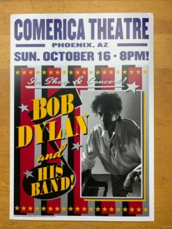 Bob Dylan - 2016 Geoff Gans Poster Phoenix, AZ Comerica Theatre Gig Posters