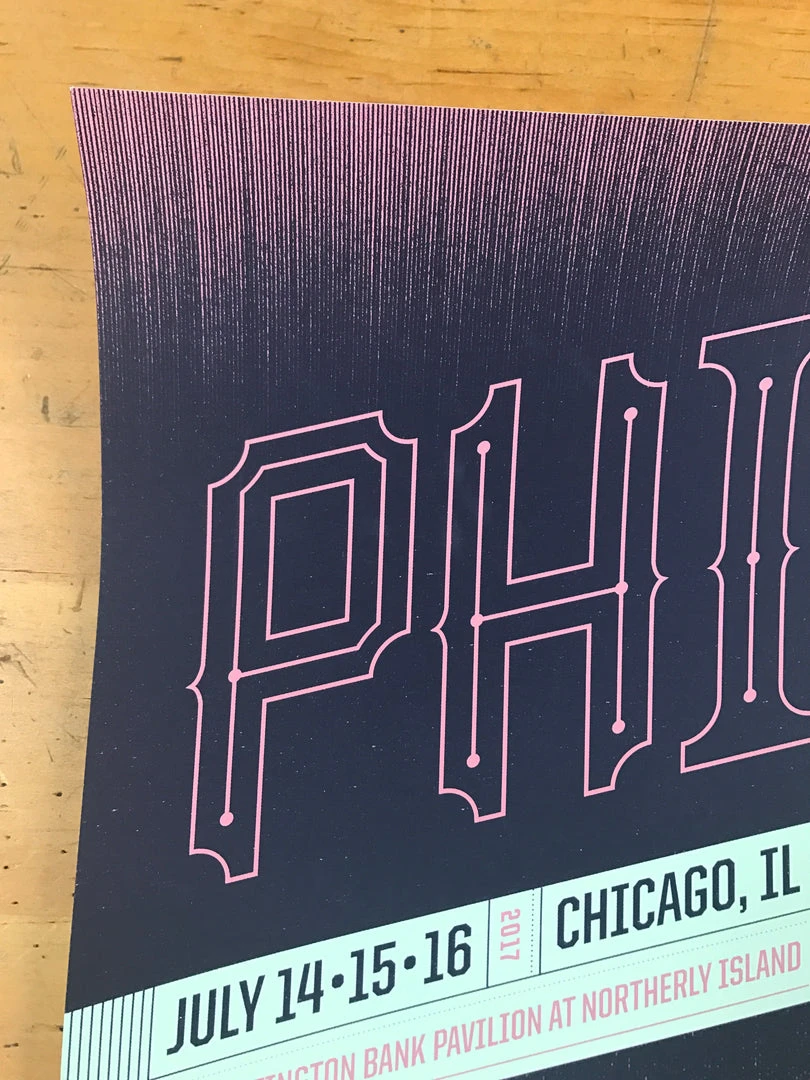 Phish - 2017 Delicious Design League Poster Chicago, IL Northerly Island