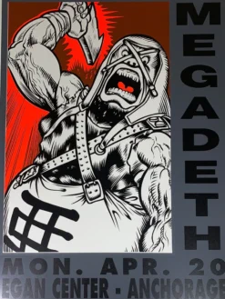 TAZ Gig Posters Megadeth - 1998 T.A.Z. Poster Anchorage, AK Eagen 1st Ed