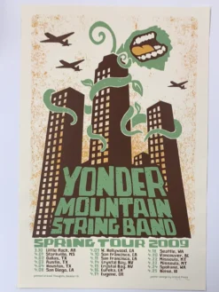 Yonder Mountain String Band - 2009 Cricket Press Poster Spring Tour Gig Posters