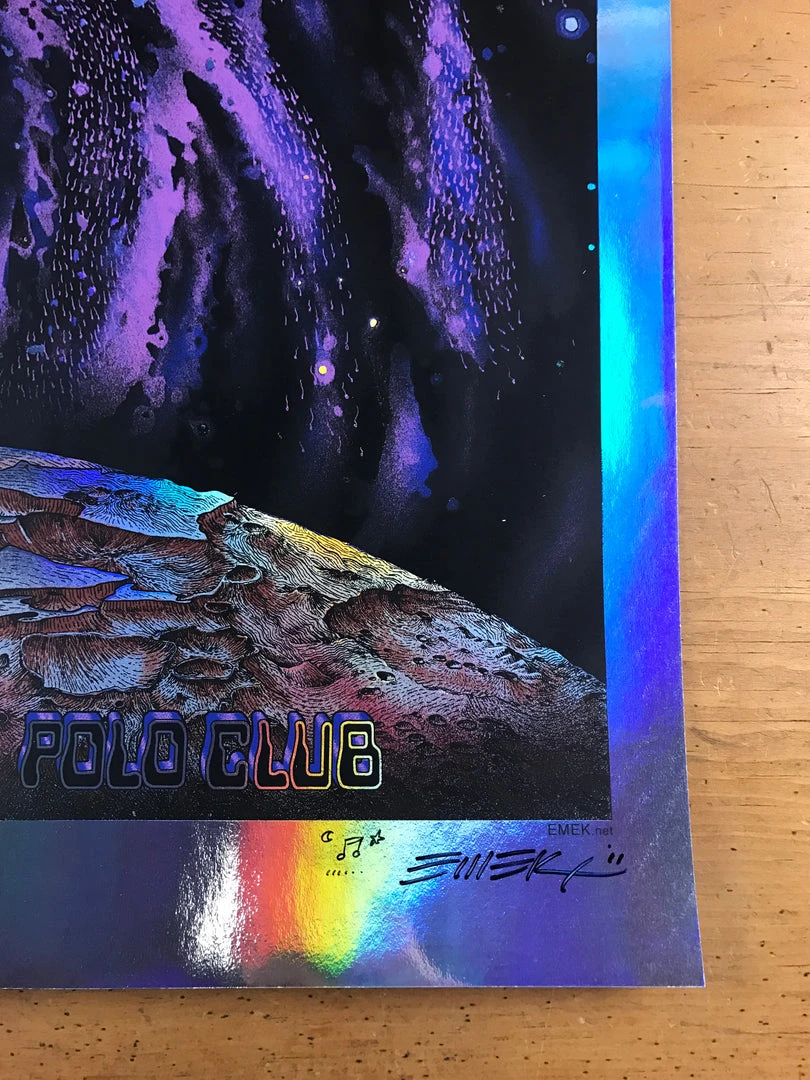 Coachella - 2011 EMEK Poster Purple Mirror FOIL Variant Edition 3/5 Signed