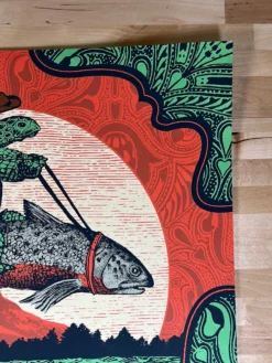 Grateful Dead Phil Lesh - 2018 Status Serigraph Poster Red Rocks, Morrison, CO