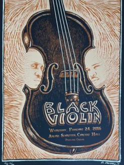 Black Violin - 2016 EMEK Poster Portland Oregon AP Gig Posters