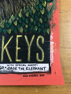 The Black Keys - 2014 Dan Grzeca Poster Chicago, IL United Center S/N