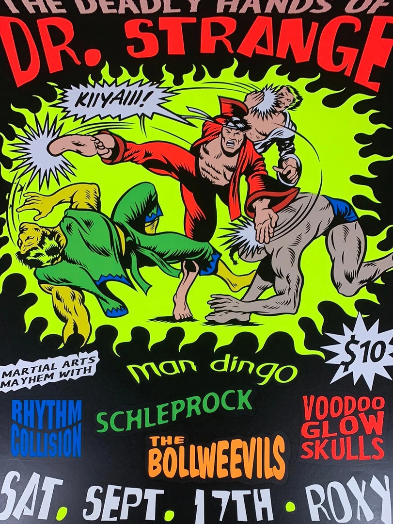 TAZ Deadly Hands Of Dr. Strange - 1994 T.A.Z. Poster Boston, MA 1st Ed Gig Posters