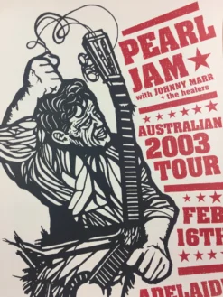 Ames Brothers Pearl Jam - 2003 Ames Design Poster Adelaide, AUS Entertainment Center Gig Posters