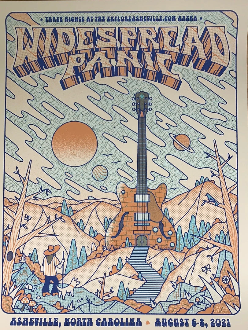 Gig Posters Widespread Panic - 2021 The Half And Half Poster Asheville, NC S/N