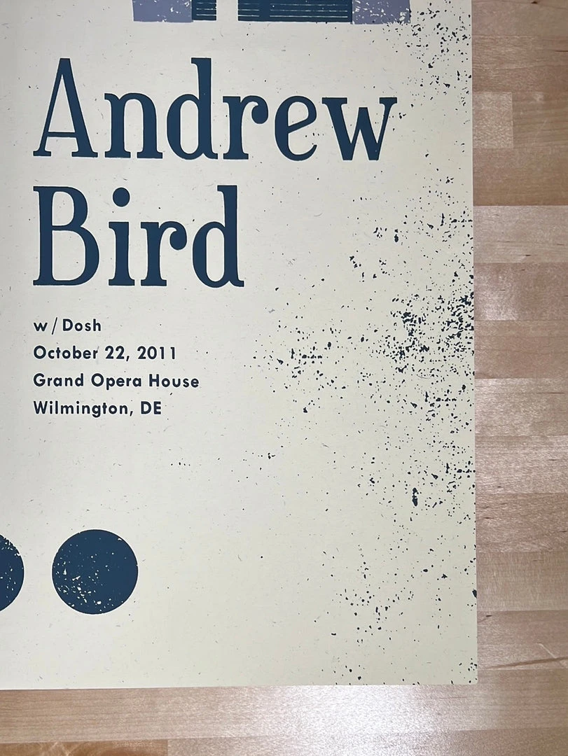 Andrew Bird - 2011 Nerl Says Design Poster Wilmington, DE