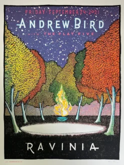 Art Prints Andrew Bird - 2021 Jay Ryan Poster Ravinia Highland Park, IL