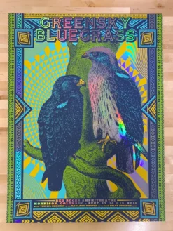 Greensky Bluegrass - 2019 Status Serigraph Poster Red Rocks, Morrison, CO FOIL Colorado