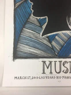 Muse - 2013 Dan Grzeca Poster Las Vegas, NV Mandalay Bay EC