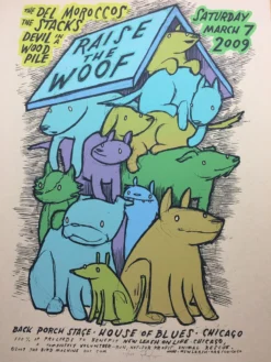 Raise The Woof - 2009 Jay Ryan Poster Chicago, IL House Of Blues With Devil In A