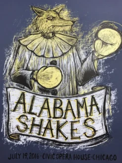 Alabama Shakes - 2016 Dan Grzeca Poster Chicago Civic Opera House