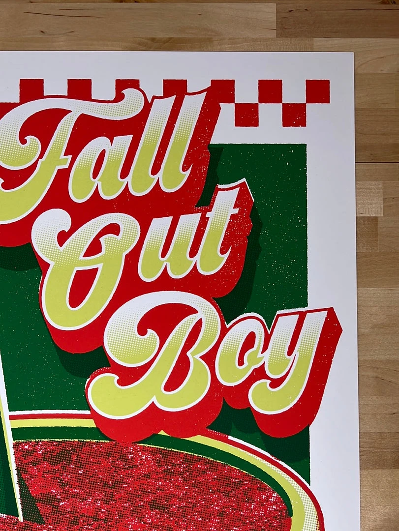 Fall Out Boy - 2021 Mike Tallman Poster Chicago, IL Wrigley Field