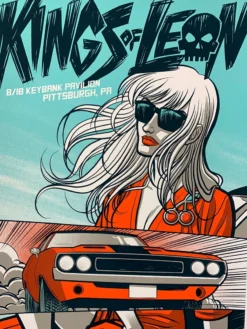 Kings Of Leon - 2017 Robert Wilson Poster Pittsburgh, PA Keybank Pav Gig Posters