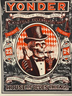 Yonder Mountain String Band - 2009 Johnny Sampson Poster Chicago, IL 420 Posters