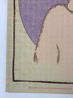 The Sonics - 2016 Fugscreens Studios Poster Brooklyn, NY Warsaw