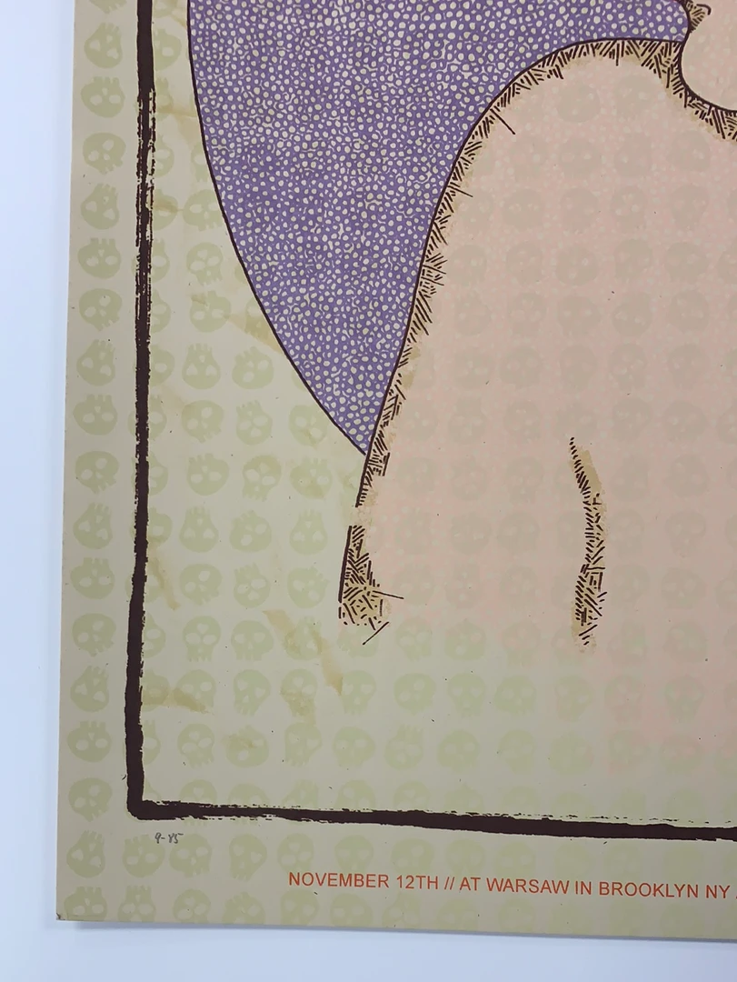 The Sonics - 2016 Fugscreens Studios Poster Brooklyn, NY Warsaw