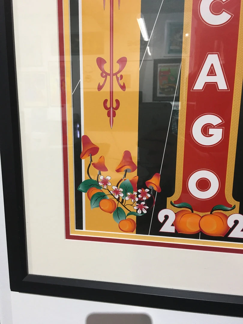 The Allman Brothers Band - 2002 Daniel Bretz Poster Chicago FRAMED