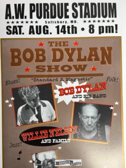 Gig Posters Bob Dylan - 2004 Geoff Gans Poster Salisbury, MD Willie Nelson