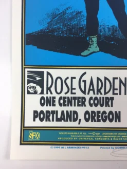 Gig Posters Bob Dylan Paul Simon - 1999 Mark Arminski Poster Portland, OR Rose Garden