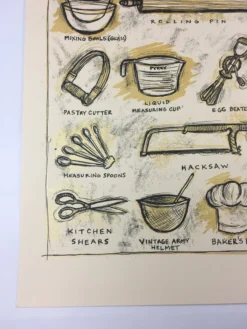 Essential Tools In Baking - 2012 Dan Grzeca Poster Art Print Art Prints