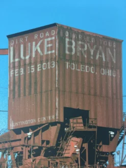 Luke Bryan - 2013 Dan MacAdam Crosshair Poster Toledo, OH Huntington Center