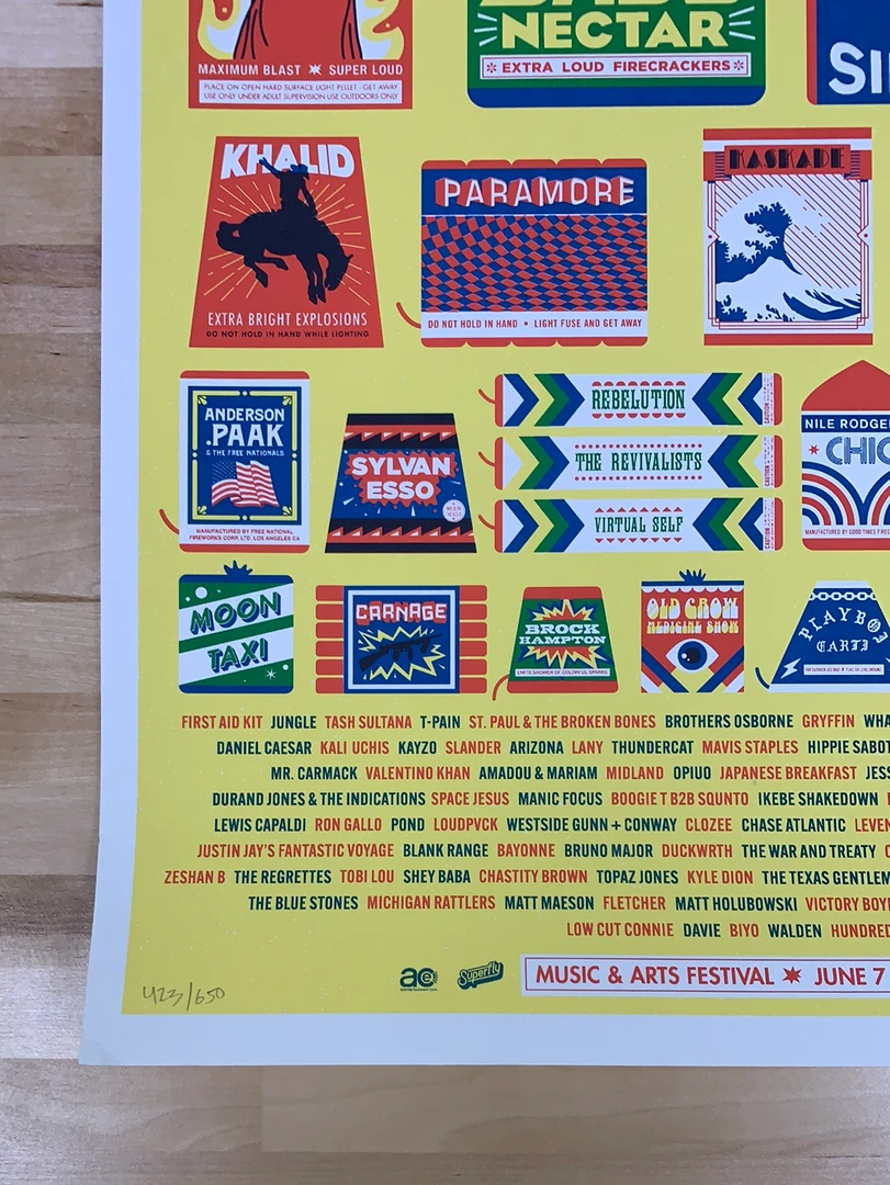 Gig Posters Bonnaroo - 2018 Mike Davis Poster Manchester, TN