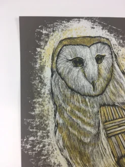 Reconstructed Barn Owl - 2013 Dan Grzeca Poster Art Print Charcoal Brown Art Prints