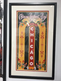 The Allman Brothers Band - 2002 Daniel Bretz Poster Chicago FRAMED