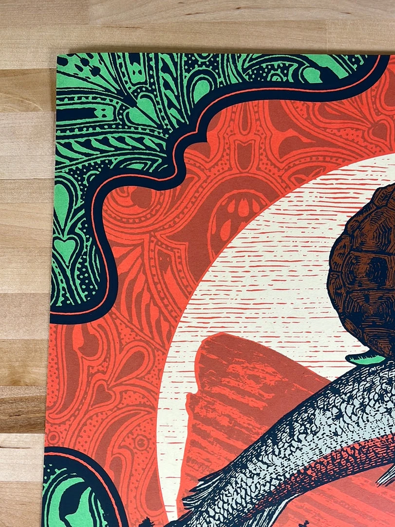 Grateful Dead Phil Lesh - 2018 Status Serigraph Poster Red Rocks, Morrison, CO