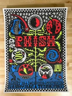 Phish - 2021 Sophy Hollington Poster Nashville, TN Ascend Amp Gig Posters