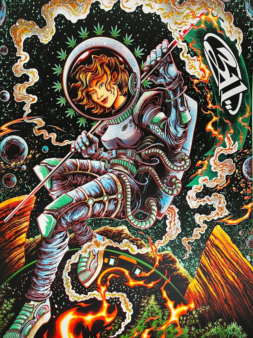 311 - 1996 Miles Tsang Poster Red Rocks Morrison, CO GREEN