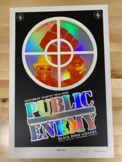 Colorado Public Enemy Variant - 2020 Emek Poster Foil With Date The Terrordome GID, CO