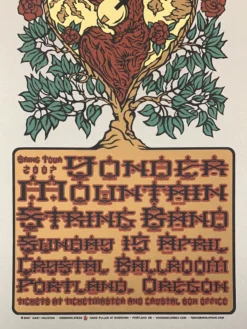 Gig Posters Yonder Mountain String Band - 2007 Gary Houston Poster Portland, OR Crystal Ballroom