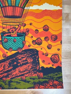 Colorado Dead & Company - 2021 Status Serigraph Poster Red Rocks Morrison, CO