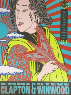 Eric Clapton - 2011 John Van Hamersveld Poster Japan Tour Steve Winwood Gig Posters
