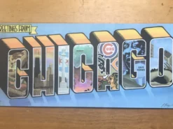 Greetings From Chicago - Fug Screen FugScreens Studios Poster Logan Square Mural