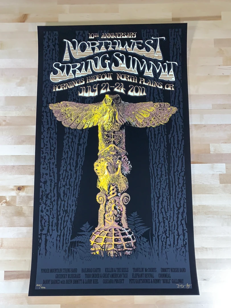 Gig Posters Northwest String Summit - 2011 Mike Distante Poster Plains, OR Horning's Hideout