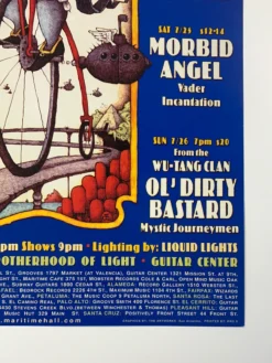 Dave Huckins MHP 48 July - 1998 Poster Maritime Hall San Fran 1st Gig Posters