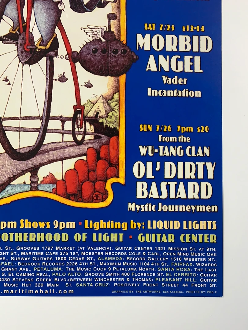 Dave Huckins MHP 48 July - 1998 Poster Maritime Hall San Fran 1st Gig Posters