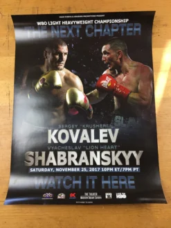 Sold Out Posters Boxing - 2017 Kovalev Vs Shabranskyy Poster