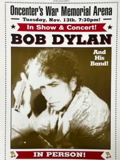 Bob Dylan - 2001 Geoff Gans Poster Syracuse, NY Oncenter War Gig Posters