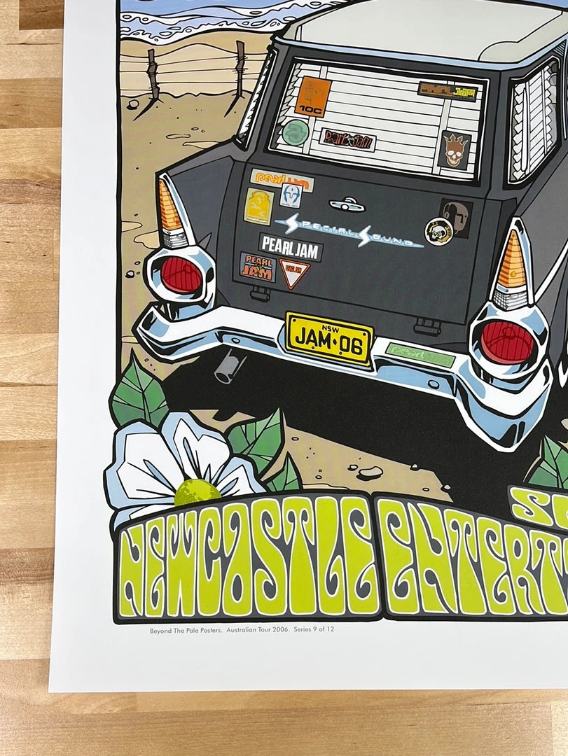 Pearl Jam - 2006 Daymon Greulich Poster Newcastle, AUS Kings Of Leon