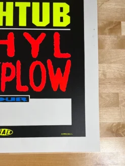 TAZ Steel Pole Bathtub - 1993 T.A.Z. Poster Ethyl Meatplow Tour 1st Ed