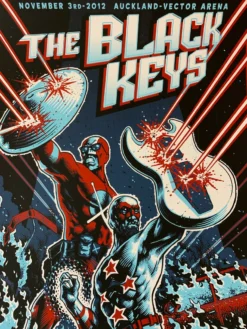 Black Keys - 2012 Blair Sayer Poster Auckland, AUS S/N Gig Posters