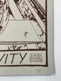 Radioactivity - 2015 Fugscreens Studios Poster Variant Chicago, IL Empty Bottle